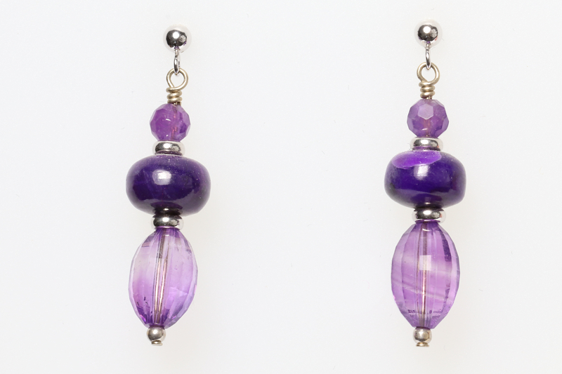 Sugilite/14KW gold Earrings